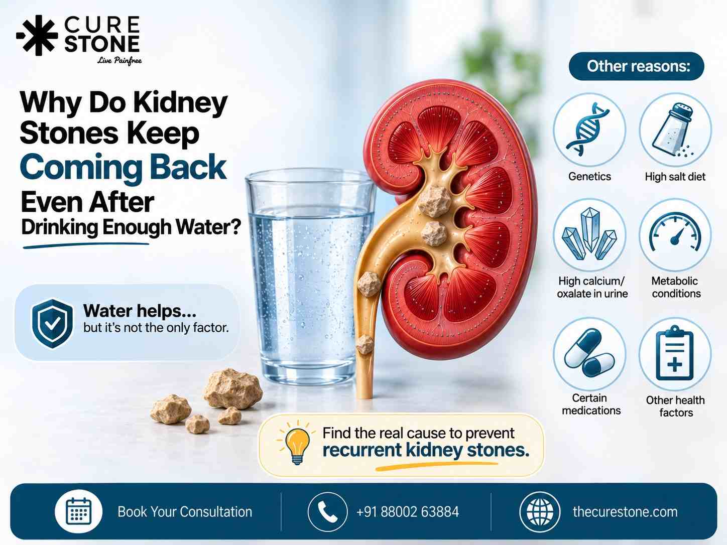Why Do Some People Keep Getting Kidney Stones Despite Drinking Enough Water?